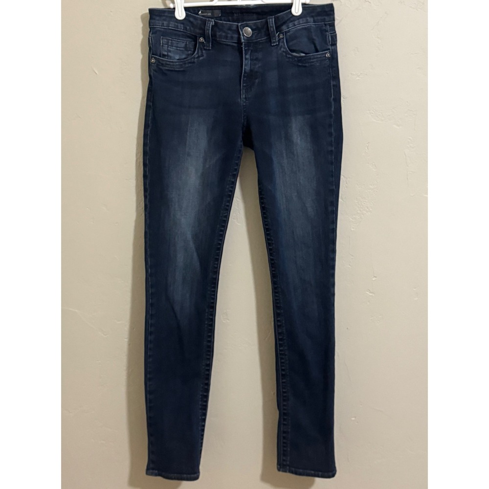 KUT From The Kloth 4L Straight Leg dark wash skinny straight jeans 4 Long